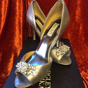 Badgley Mischka jeweled shoes